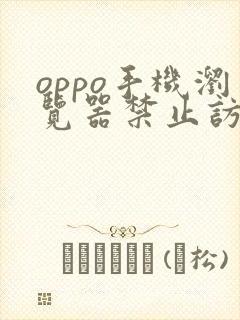 oppo手机浏览器禁止访问网站