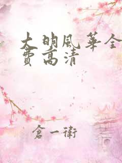 大明风华全集免费高清