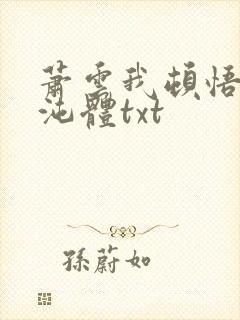 萧云我顿悟了混沌体txt