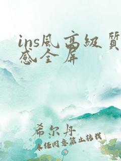 ins风高级质感全屏