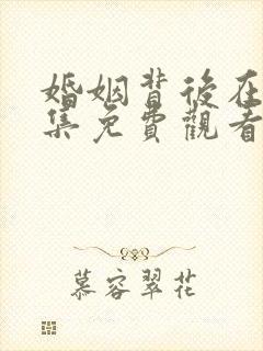 婚姻背后在线全集免费观看多少集