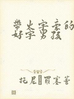 带火字旁的吉祥好字男孩