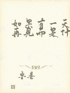 如果有一天我们再见面是什么歌名