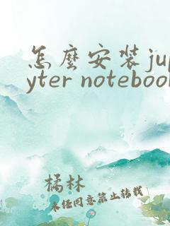 怎么安装jupyter notebook