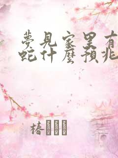 梦见家里有两条蛇什么预兆