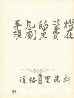 平凡的荣耀 电视剧免费在线观看