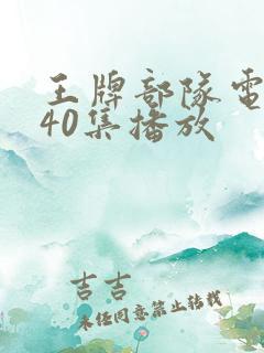 王牌部队电视剧40集播放