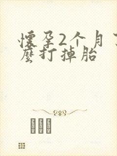 怀孕2个月了怎么打掉胎