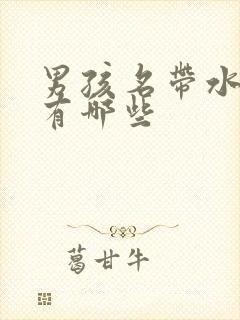 男孩名带水的字有哪些