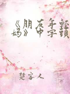 《朋友年轻的妈妈》中字头歌词是什