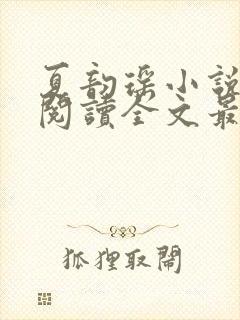 夏韵瑶小说免费阅读全文最新章节