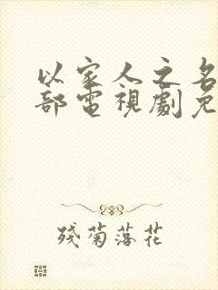 以家人之名第二部电视剧免费观看