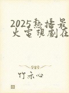 2025热播最火电视剧在线观看