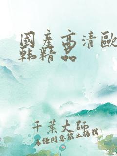 国产高清欧美日韩精品