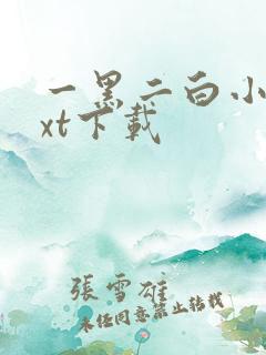 一黑二白小说txt下载