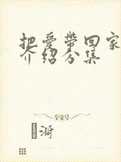 把爱带回家剧情介绍分集