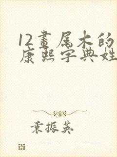 12画属木的字康熙字典姓名学解释