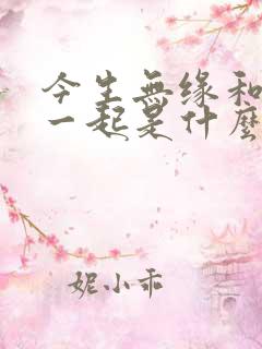 今生无缘和你在一起是什么歌