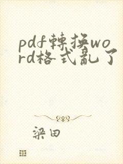 pdf转换word格式乱了怎么调