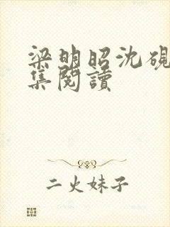 梁明昭沈砚卿全集阅读