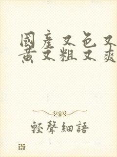 国产又色又猛又黄又粗又爽的视频