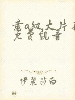 黄a级大片在线免费观看