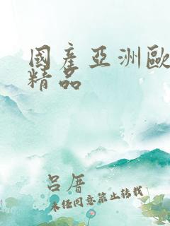 国产亚洲欧美的精品