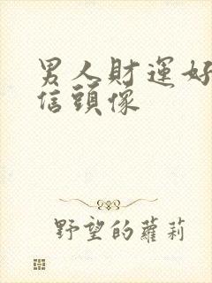 男人财运好的微信头像