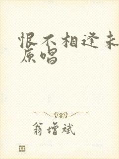 恨不相逢未嫁时原唱