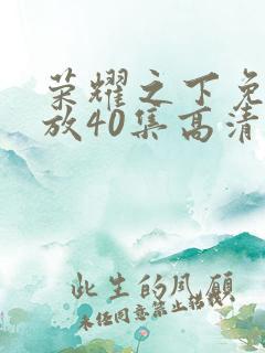 荣耀之下免费播放40集高清