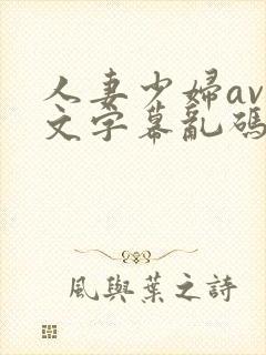 人妻少妇av中文字幕乱码电影