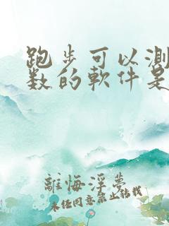 跑步可以测公里数的软件是什么软件