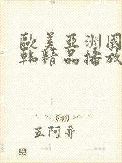 欧美亚洲国产日韩精品播放