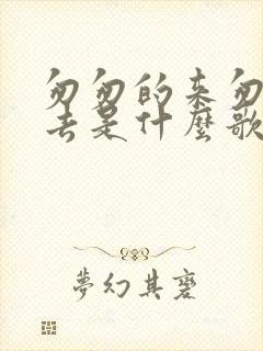 匆匆的来匆匆的去是什么歌