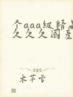 个aaa级精品久久久国产片