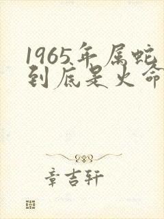 1965年属蛇到底是火命还是木命