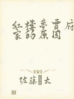 红楼梦贾府被抄家的原因