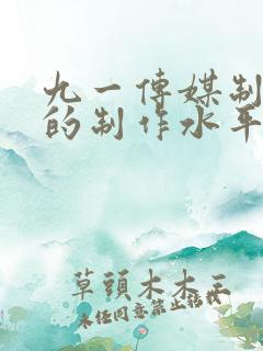 九一传媒制片厂的制作水平和口碑