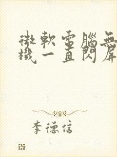 微软电脑无法开机一直闪屏