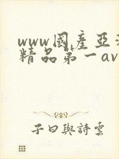 www国产亚洲精品第一av