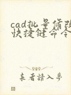 cad批量修改快捷键命令