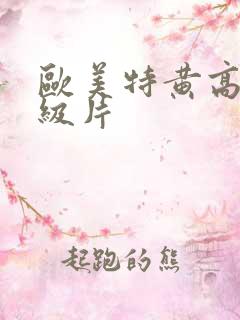 欧美特黄高清一级片