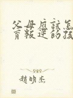 父母应该怎样教育叛逆的孩子