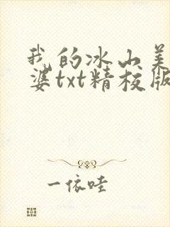 我的冰山美女老婆txt精校版