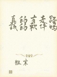 真的有走路能赚钱的软件吗