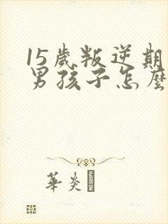 15岁叛逆期的男孩子怎么去引导