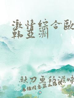 激情综合欧美日韩亚洲