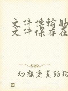 文件传输助手的文件保存在哪里