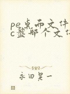 pe桌面文件在c盘哪个文件夹