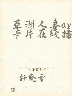 亚洲人妻av不卡片在线播放